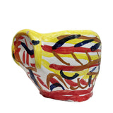 Large Apulian Ceramic Sculpture, Puglia Italy - Red, Blue, Yellow