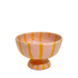 Lido Ceramic Dessert Cup, Pale Pink & Yellow