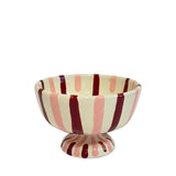 Lido Ceramic Dessert Cup, Pale Pink & Burgundy