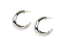 Load image into Gallery viewer, LO X ALEX AND TRAHANAS Silver Chifferi hoop earrings - large