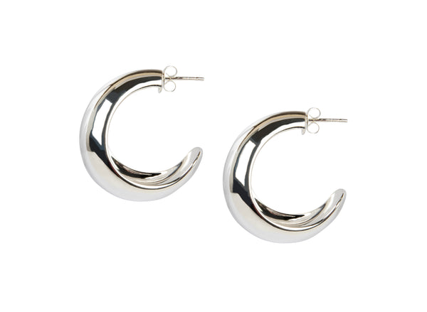 LO X ALEX AND TRAHANAS Silver Chifferi hoop earrings - large
