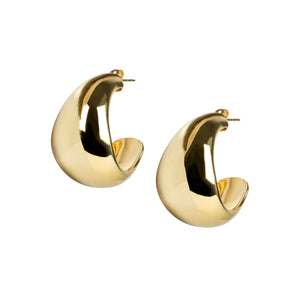 LOUISE OLSEN X ALEX AND TRAHANAS Gold-Tone Chifferi hoop earrings - large