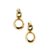 LO X ALEX AND TRAHANAS  Large Double Link Chifferi Earrings, Brass