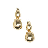 LO X ALEX AND TRAHANAS  Large Double Link Chifferi Earrings, Brass