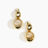 LO X ALEX AND TRAHANAS  Large Double Link Chifferi Earrings, Brass