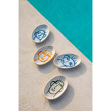 Small Oval Face Aperitivo Plate, Sky Blue