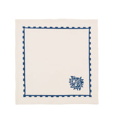 Load image into Gallery viewer, Hand printed napkins, blue, set of 4 - Emilia-Romagna, Italy