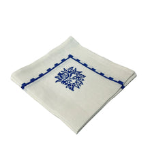 Load image into Gallery viewer, Hand printed napkins, blue, set of 4 - Emilia-Romagna, Italy