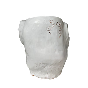 Ceramic Head Sculpture, White, Puglia, Italy - Gabriele