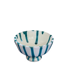 Load image into Gallery viewer, Lido Ceramic Dessert Cup, green and cream - Puglia, Italy - PRE-ORDER