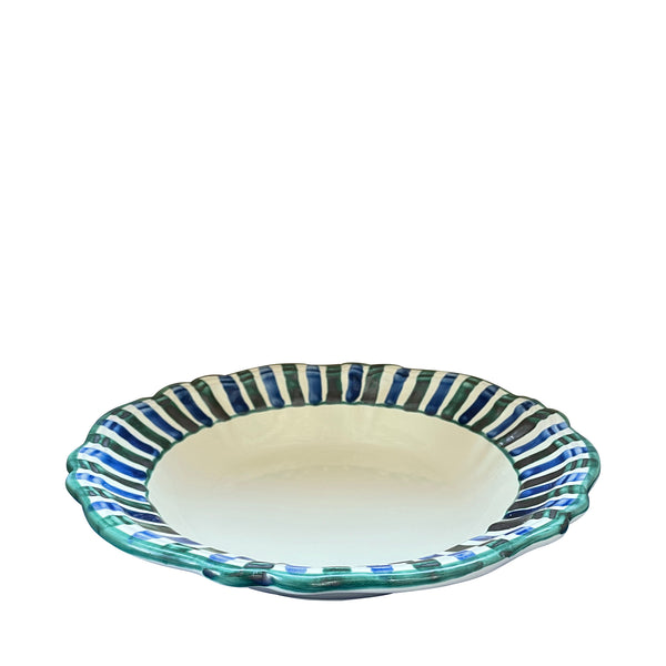Lido Ceramic Pasta Bowl, Sea green & blue - Puglia, Italy