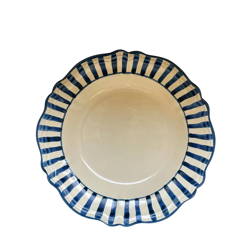Lido Ceramic Pasta Bowl, blue - Puglia, Italy