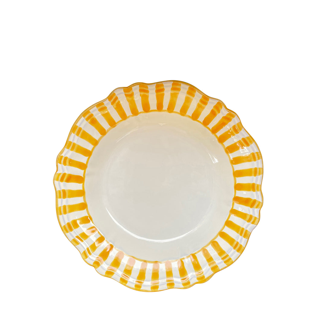 Lido Ceramic Pasta Bowl, yellow - Puglia, Italy