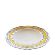 Load image into Gallery viewer, Spiaggia Ceramic Main Plates, cream, yellow and blue - Puglia, Italy