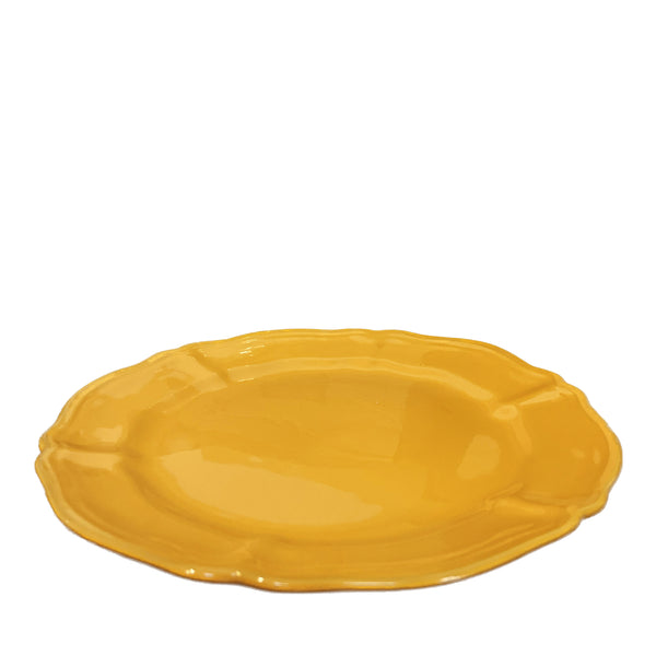 Spiaggia Ceramic Main Plate, Yellow - Puglia, Italy