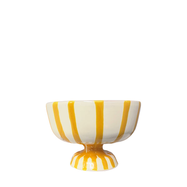 Lido Ceramic Dessert Cup, yellow and cream - Puglia, Italy