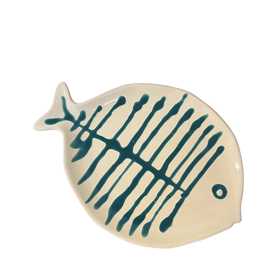 Ceramic Fish Plate, Baltic Blue - Puglia, Italy