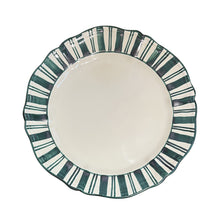 Load image into Gallery viewer, Molto Stripe Main Plate, Sea Green - Puglia, Italy