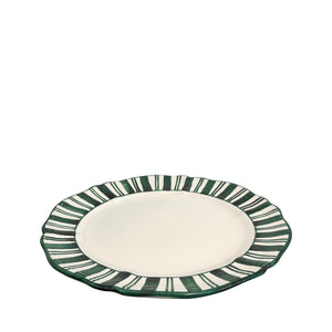 Molto Stripe Dinner Plate, sea green - Puglia, Italy