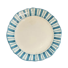 Load image into Gallery viewer, Molto Stripe Main Plate, Baltic Blue - Puglia, Italy