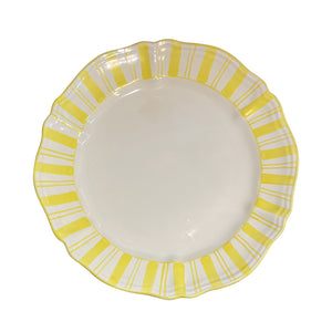 Molto Stripe Main Plate, Bright Yellow - Puglia, Italy