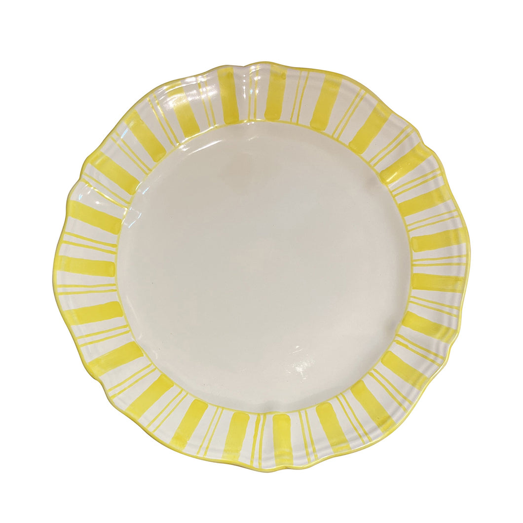 Molto Stripe Dinner Plate, yellow - Puglia, Italy