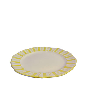 Molto Stripe Dinner Plate, yellow - Puglia, Italy