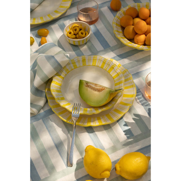 Molto Stripe Pasta Bowl, Bright Yellow - Puglia, Italy