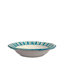 Load image into Gallery viewer, Molto Stripe Pasta Bowl, baltic blue - Puglia, Italy