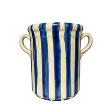Load image into Gallery viewer, Ceramic Wine cooler, Blue Stripe - Puglia, Italy