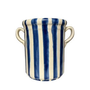 Ceramic Wine cooler, blue stripe - Puglia, Italy