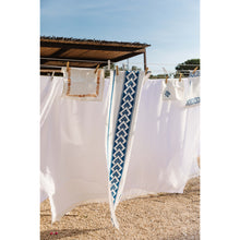 Load image into Gallery viewer, Hand printed table runner, blue - Emilia-Romagna, Italy