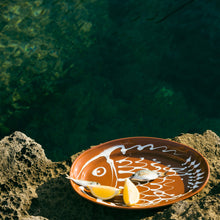 Load image into Gallery viewer, Large Fish Ceramic Oval Platter, Terracotta - Puglia, Italy