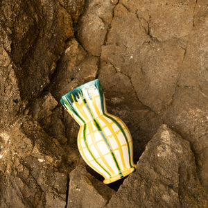 Parasol Ceramic Double Pinch Vase - Puglia, Italy