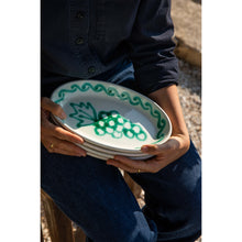 Load image into Gallery viewer, Medium Ceramic Green Grape Oval Plate - Puglia, Italy