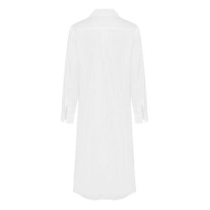 Aloe Vera-Infused Italian Linen Shirt Dress, White