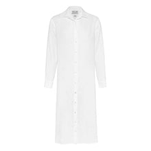 Load image into Gallery viewer, Aloe Vera-Infused Italian Linen Shirt Dress, White
