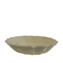 Load image into Gallery viewer, Large Ceramic Scalloped Salad Bowl, Cream - Puglia, Italy