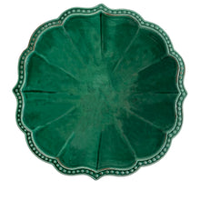 Load image into Gallery viewer, Large ceramic scalloped salad bowl - green, Puglia, Italy