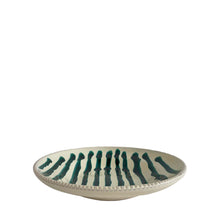 Load image into Gallery viewer, Ceramic pasta bowl, sea green stripes - Puglia, Italy