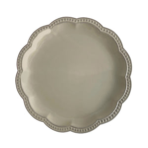 Ponti Ceramic Scalloped Main Plate, Cream - Puglia, Italy