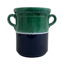 Load image into Gallery viewer, Ceramic Wine Cooler, Sea Green and Navy - Puglia, Italy