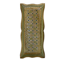 Load image into Gallery viewer, Small carved wooden gold leaf tray - green, Florence, Italy