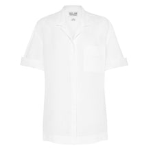 Load image into Gallery viewer, Aloe Vera-Infused Italian Linen Summer Short-Sleeve Shirt, White