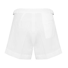 Load image into Gallery viewer, Aloe Vera-Infused Italian Linen Summer Tailored shorts, White