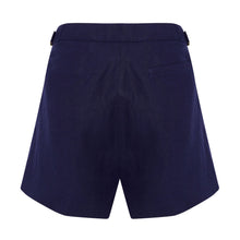 Load image into Gallery viewer, Aloe Vera-Infused Italian Linen Summer Tailored shorts, Navy