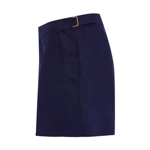 Aloe Vera-Infused Italian Linen Summer Tailored shorts, Navy