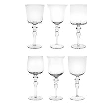 Load image into Gallery viewer, Wine glasses - mismatched set of 6 by Bitossi