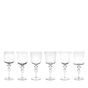 Wine glasses - mismatched set of 6 by Bitossi
