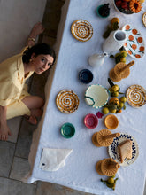 Load image into Gallery viewer, Small ceramic scalloped bowl - bright sea green, Puglia, Italy